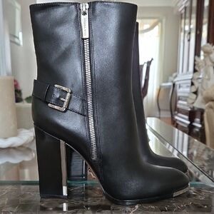 Michael Kors Black Leather Ankle Boots